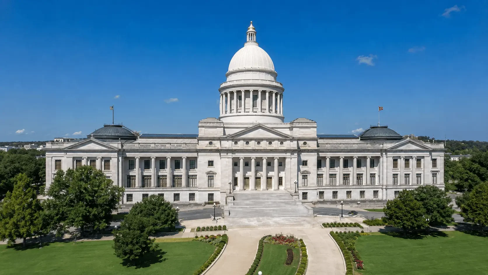 Featured view of Arkansas State Capitol in Little Rock, Arkansas