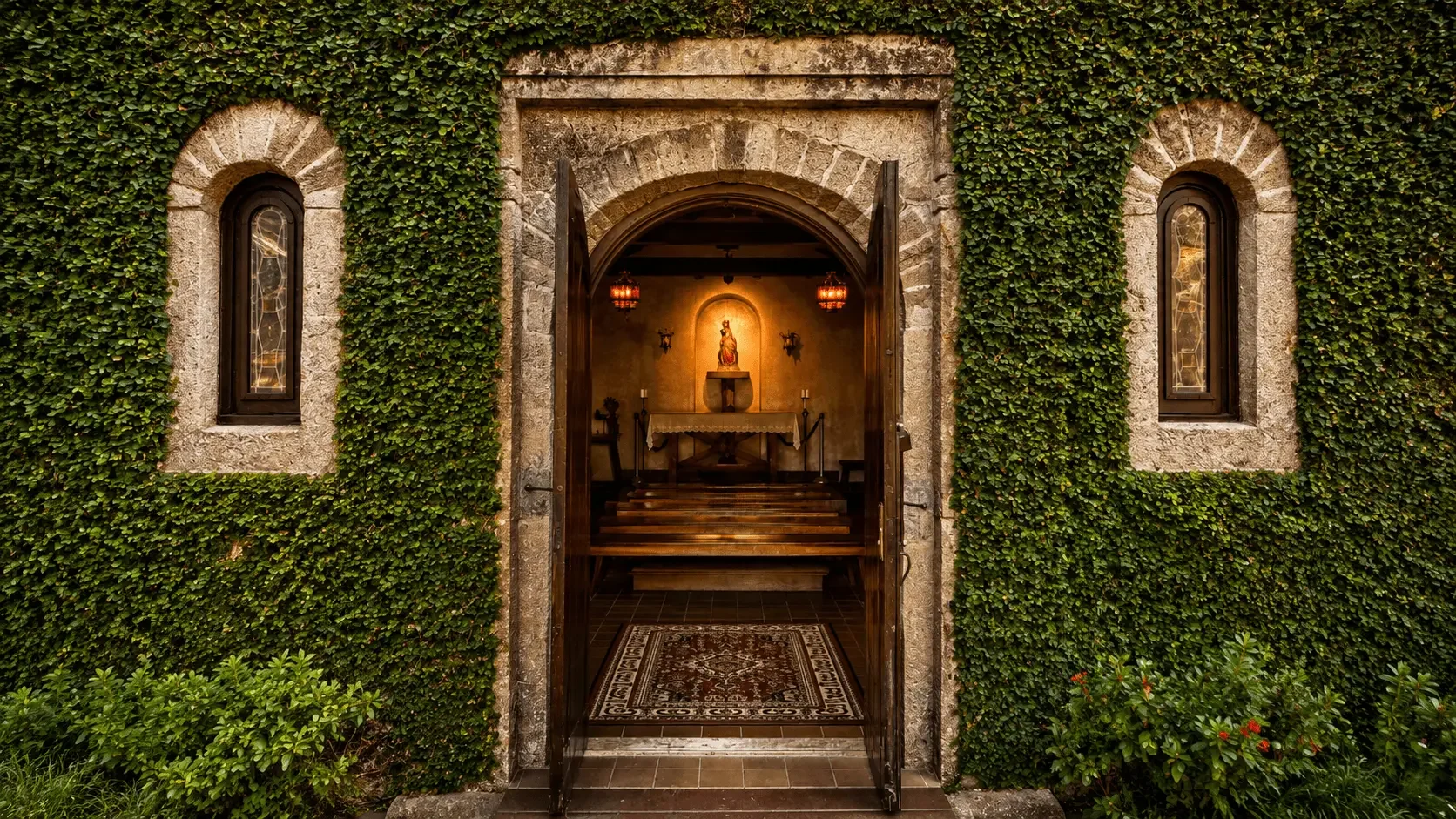 Featured view of National Shrine of Our Lady of La Leche at Mission Nombre de Dios in St. Augustine, Florida