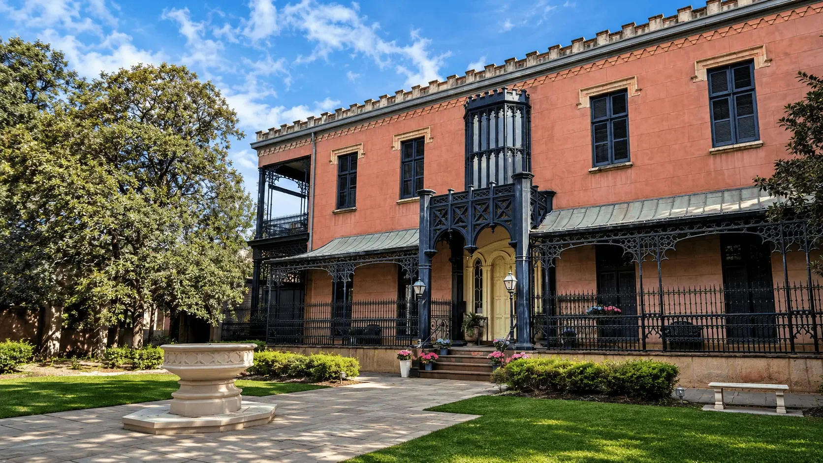 Featured view of Green-Meldrim House in Savannah, Georgia