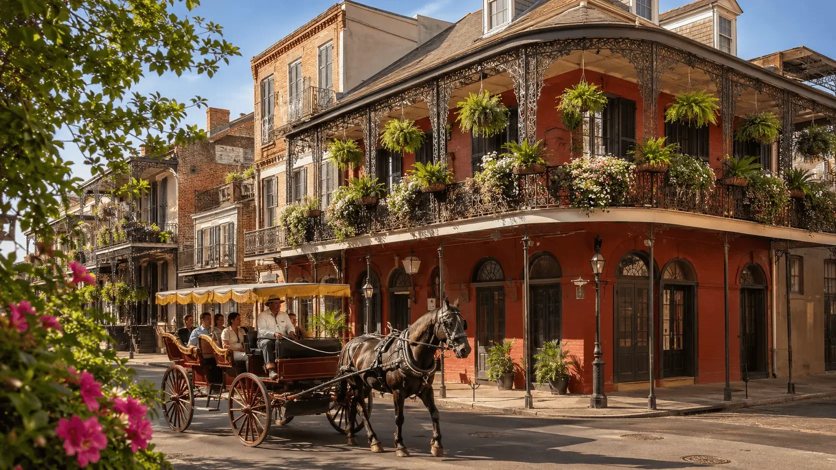 Featured view of Vieux Carré Historic District (French Quarter) in New Orleans, Louisiana