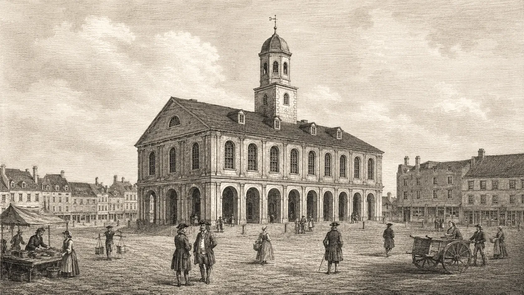 Featured view of Faneuil Hall in Boston, Massachusetts