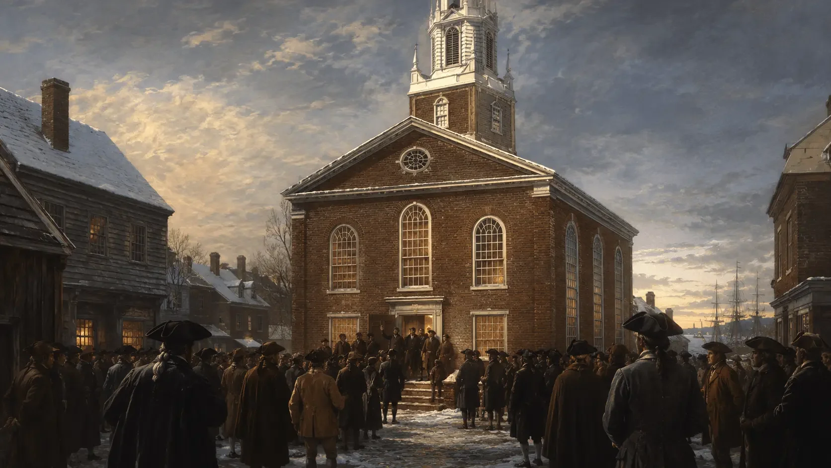 Featured view of Old South Meeting House in Boston, Massachusetts