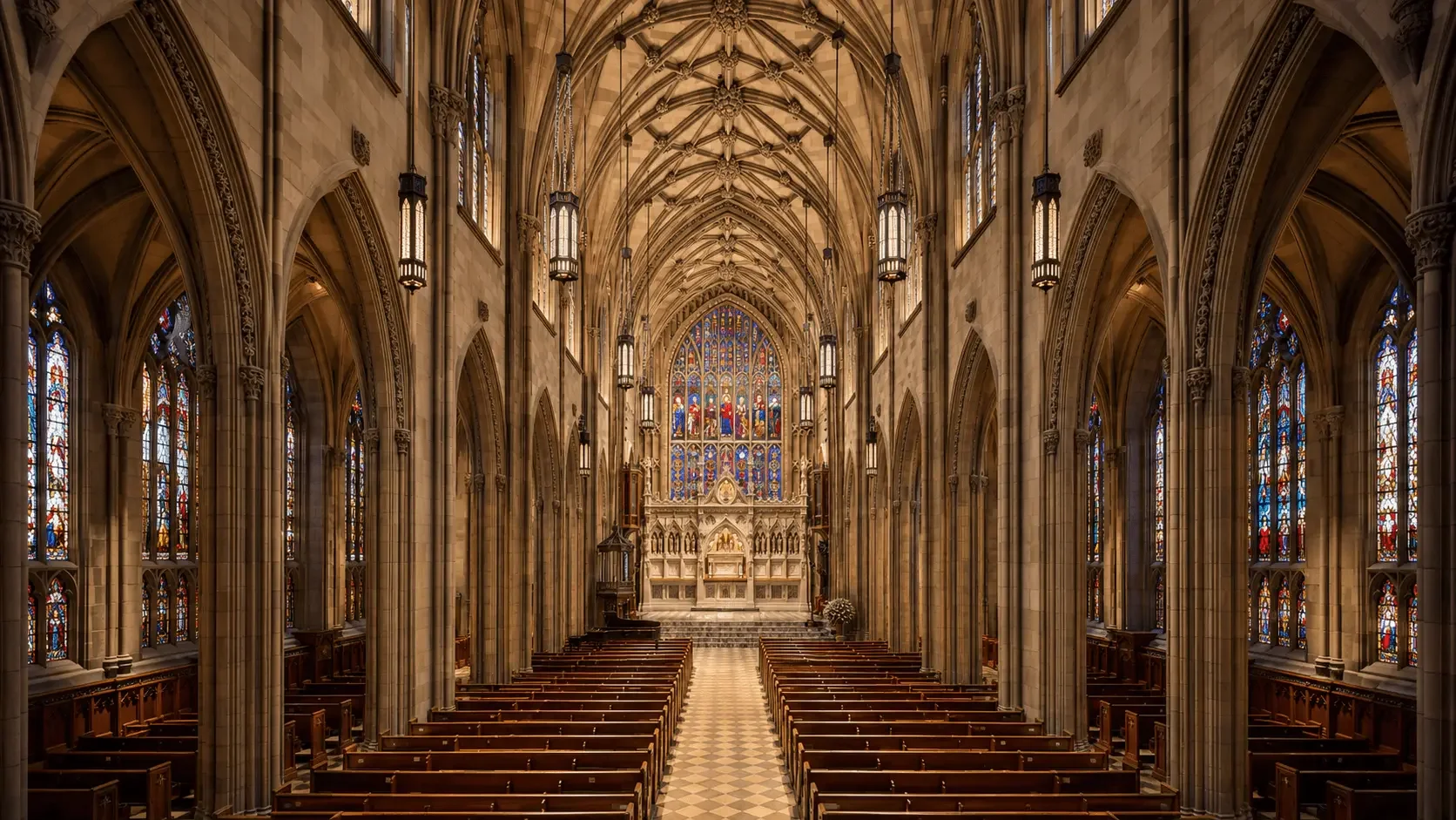 Featured view of Trinity Church in New York, New York